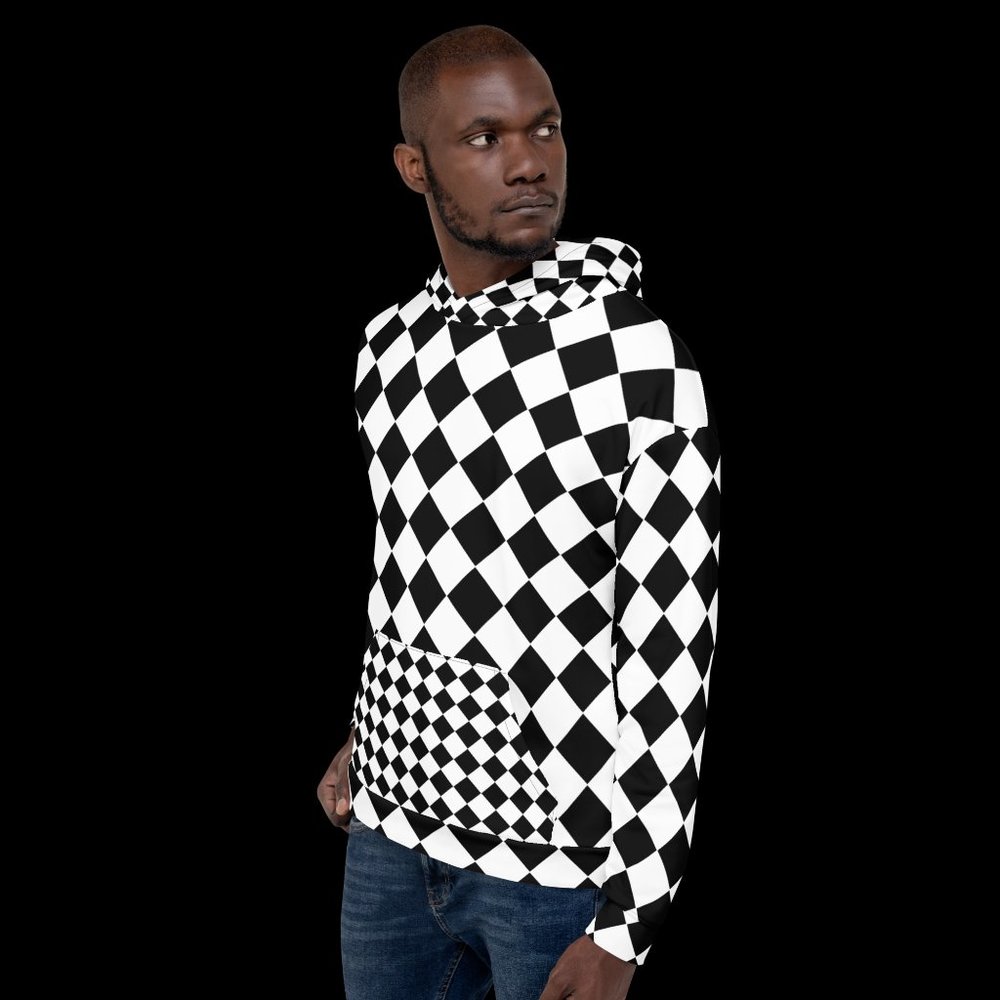 Men's classic checkerboard Hoodie 70s fashion - Picture 11 of 12